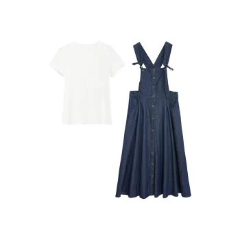 ZIHAN Skirt Set Women's Denim Blue
