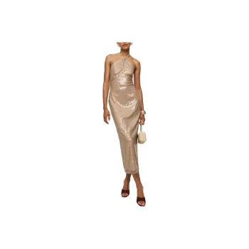 REFORMATION Iridessa Dress Slip Dresses Women's Champagne