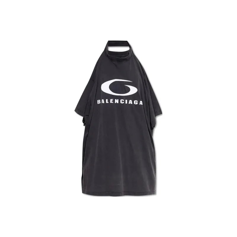Balenciaga Pulled Halterneck T Shirt Dress-0