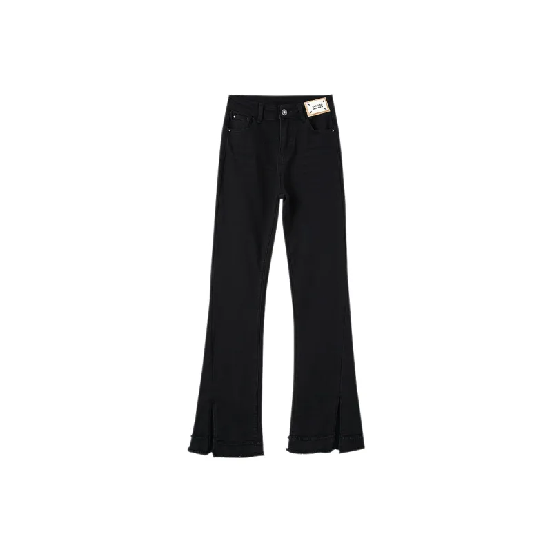 OUNIXUE Jeans Women's Black-0