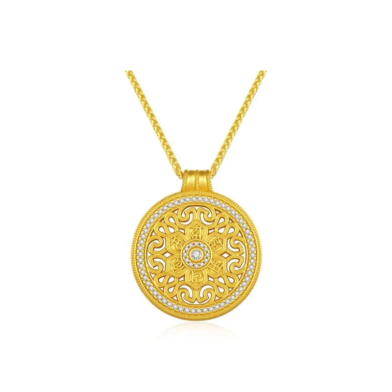 SHENGYALUO 999 Fine Silver Necklaces Women's-0