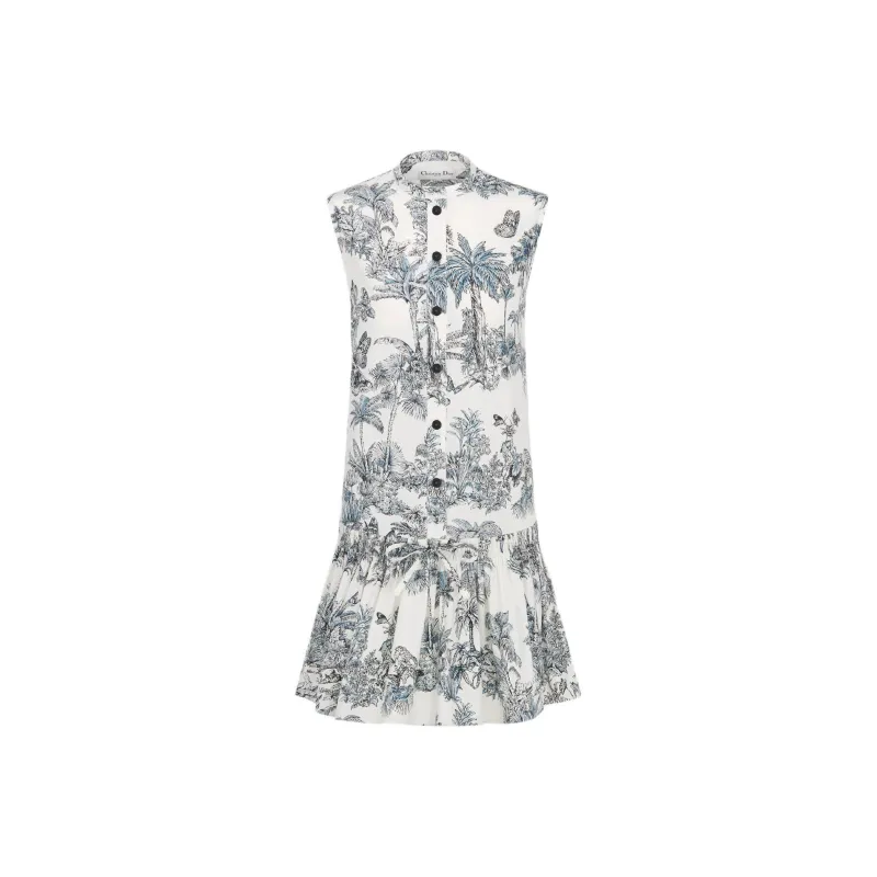 DIOR Dioriviera FW25 Sleeveless Dress Women's Blue-0