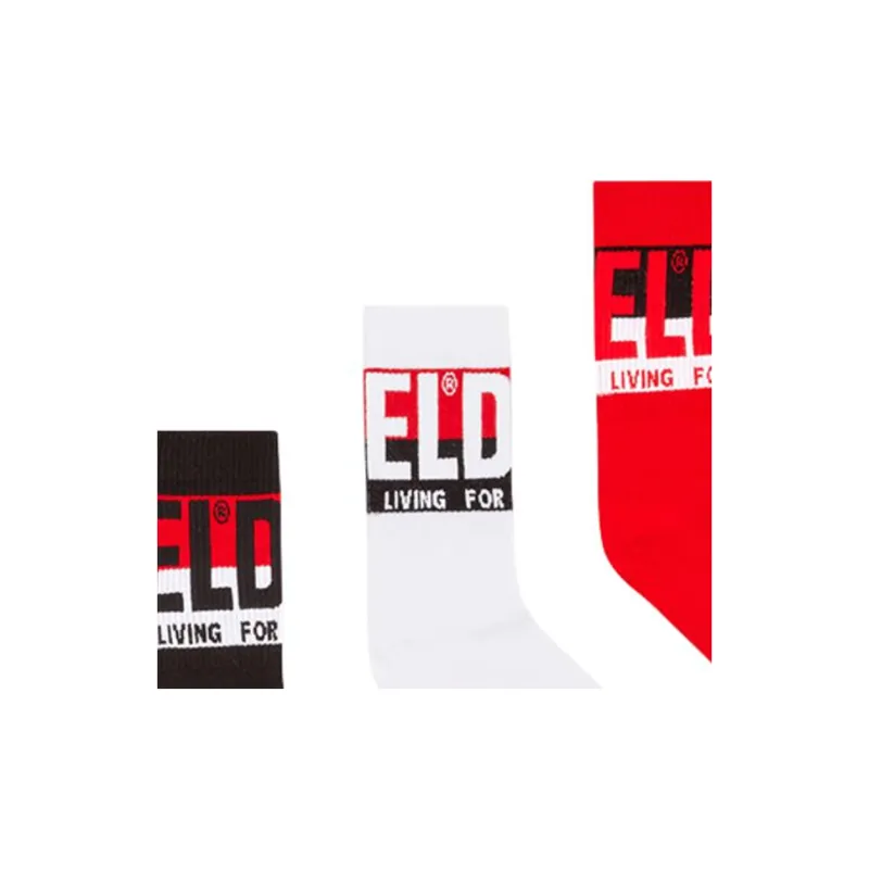DIESEL Mid Calf Socks Unisex 3 Pack Mixed Color-1
