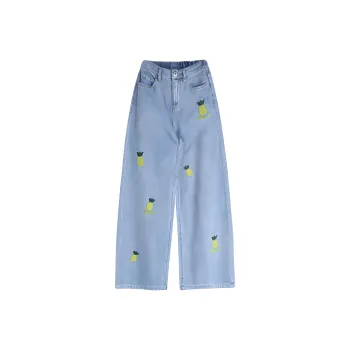 LALABOBO Jeans Women's Light Blue White