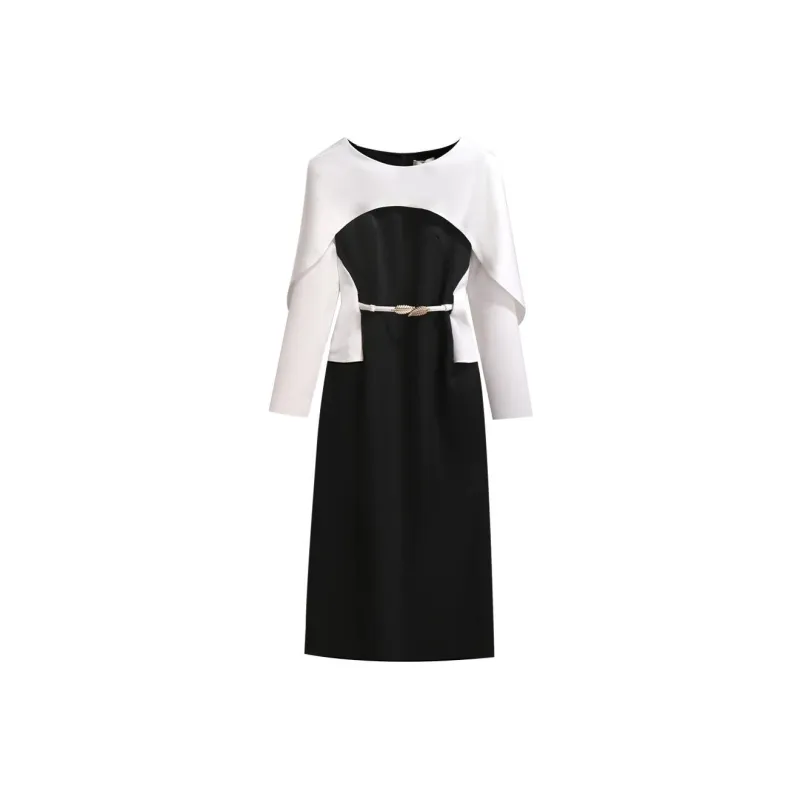 Silky Queen Long Sleeved Dresses Women's Black-0
