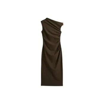 H&M Sleeveless Dress Women's Dark Khaki Green