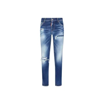DSQUARED 2 Ripped Knee Wash Medium Waist Jennifer Jeans