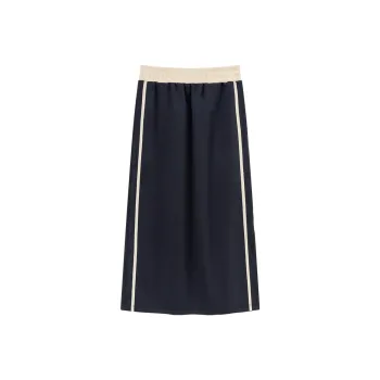 NO ONE ELSE Casual Long Skirts Women's Navy Blue
