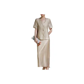 Hang Yi Court Skirt Set Women's Khaki