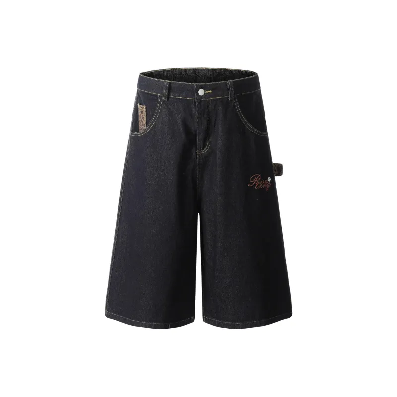 KVIV Denim Shorts Men Black -2