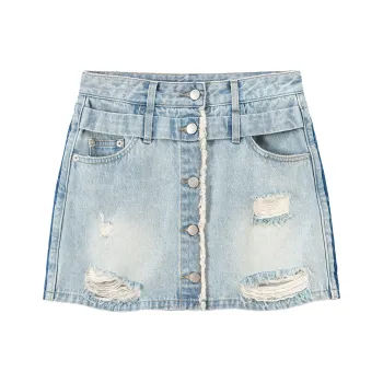 CHUU Denim Short Skirts Women's Denim Blue