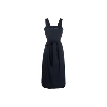 VINCE Belted Square neck Midi Dress