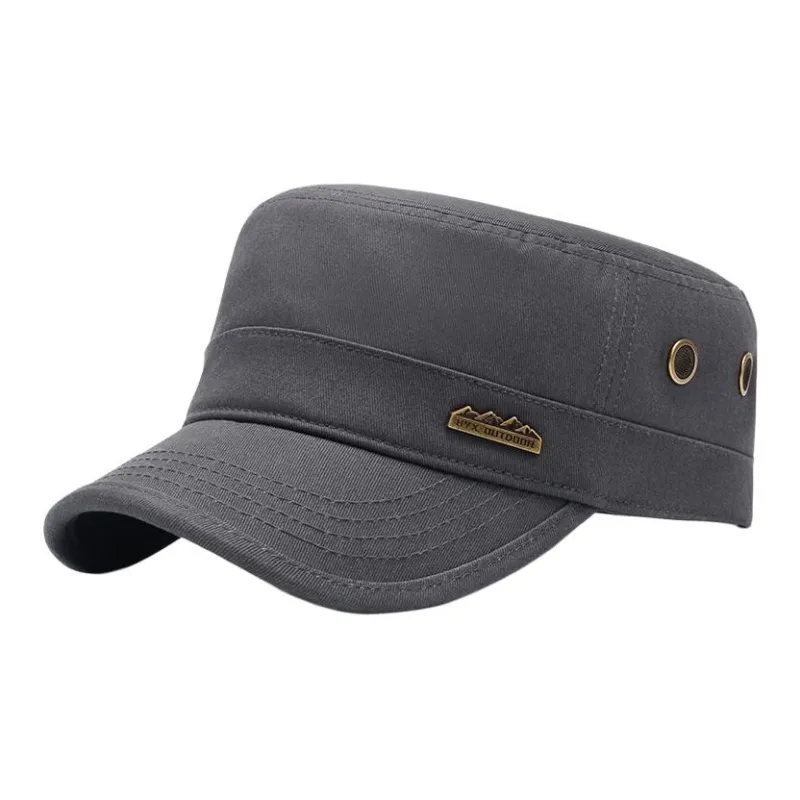 H YXIANG Cotton Flat Top Hat Men's-5
