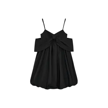 ELF SACK Slip Dress Women's Elegant Black