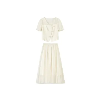 SENTUBILA Casual Suits Women's Beige Apricot