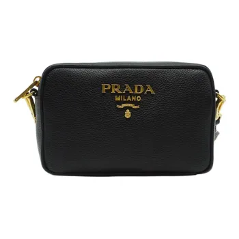 PRADA Cow Leather Camera Bag, Shoulder Bag Women's Black