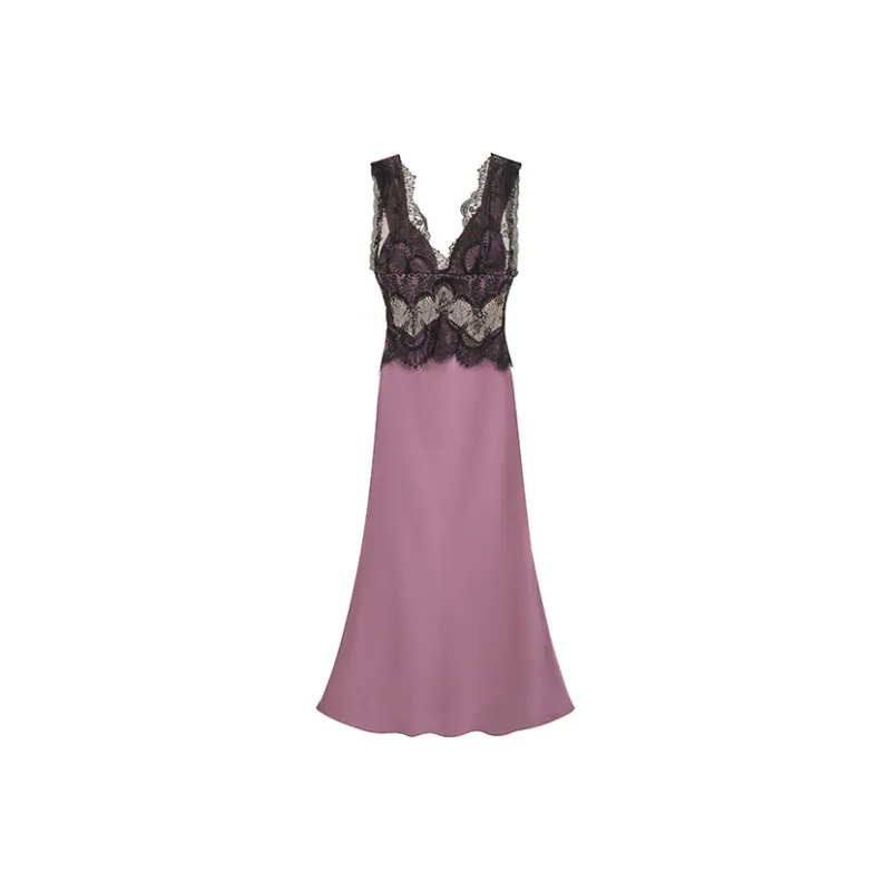 Zukizuki Sleeveless Dress Women's Purple-0