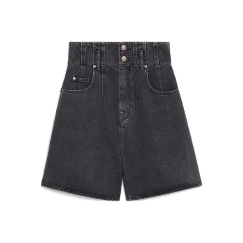 CELINE Denim Shorts Women's Black