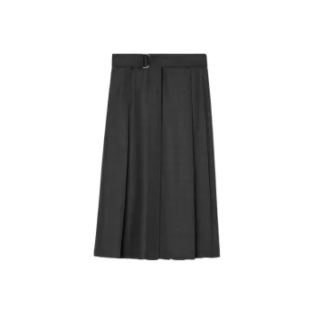 Burberry Casual Long Skirts Women's Heather Gray