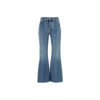 Bottega Veneta Cropped Kick Flare Leg Denim 'Mid Blue'