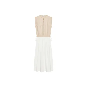 ZARA Sleeveless Dress Women's Nude/Beige