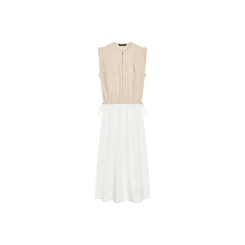 ZARA Sleeveless Dress Women's Nude/Beige