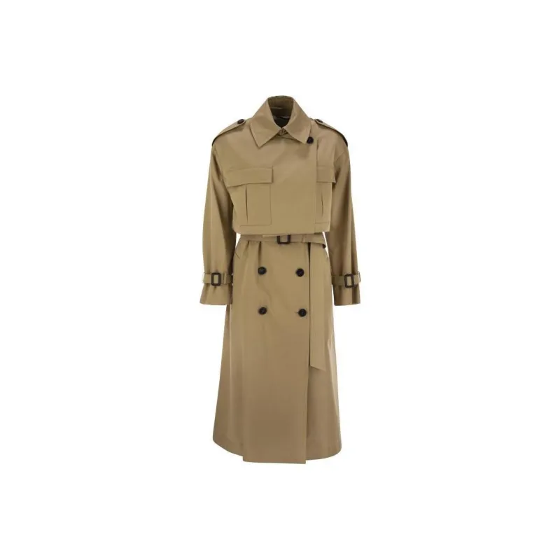 WEEKEND MaxMara Vivetta Drip Proof Gabardine Trench Set-0