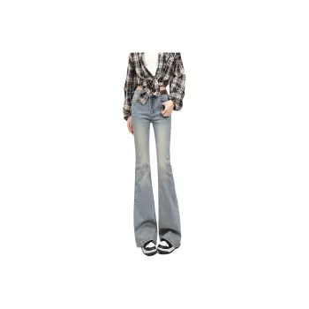 HELEH Jeans For Fall And Winter Women's Yellow Mud