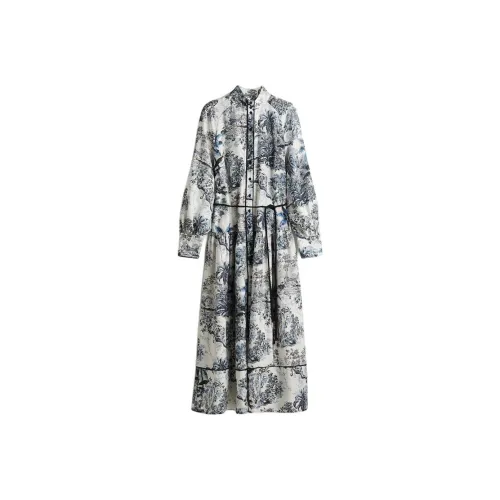 H&M Long Sleeved Dresses Women's Cream