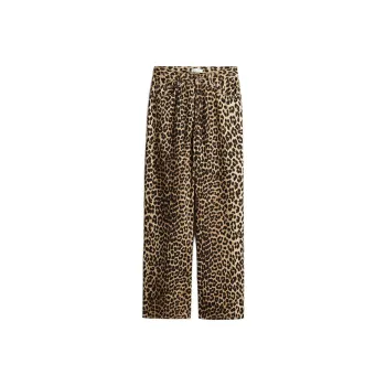 H&M Jeans Women's Beige/Leopard Print