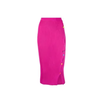 VERSACE Casual Long Skirts Women's Rose Red
