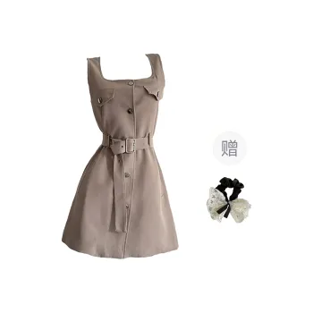 PAVEA Sleeveless Dress Women's Khaki