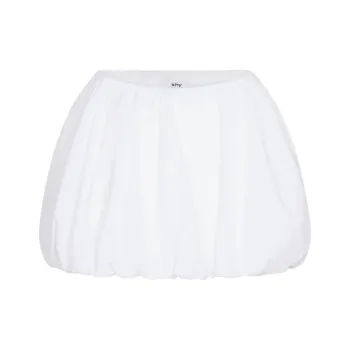 Khy SS24 DROP 007 Poplin Bubble Mini Skirt Casual Short Skirts Women's White/White
