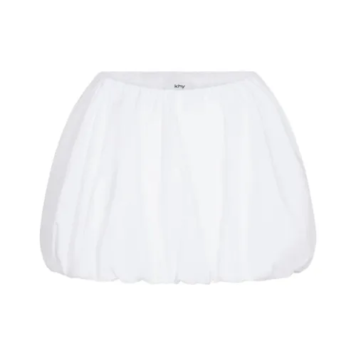 Khy SS24 DROP 007 Poplin Bubble Mini Skirt Casual Short Skirts Women's White/White