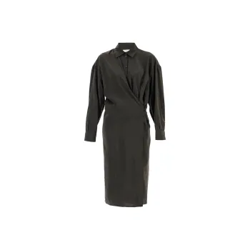 Lemaire Long Sleeved Twisted Midi Dress
