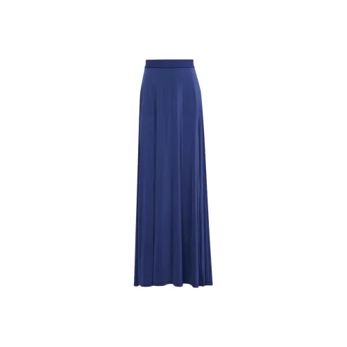 Adidas Originals Premium Flowy Maxi Skirt Casual Long Skirts Women's Dark Blue