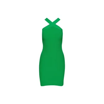 ARITZIA Babaton Sculpt Knit Criss Cross Dress Sleeveless Dress Women's Gloss Green