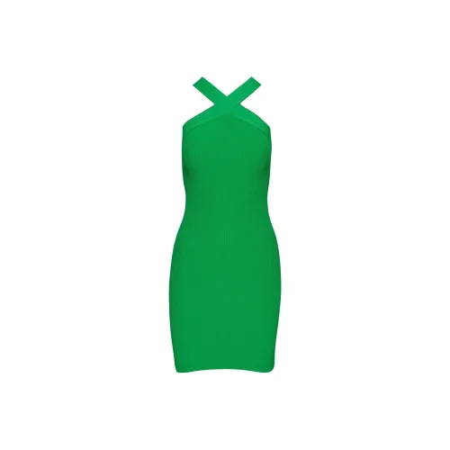 ARITZIA Babaton Sculpt Knit Criss Cross Dress Sleeveless Dress Women's Gloss Green