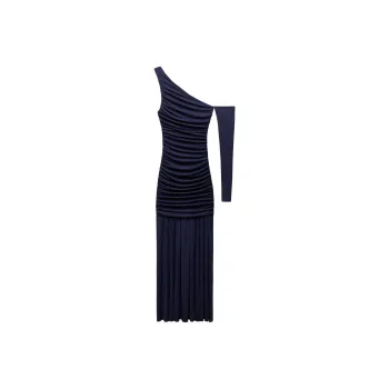 ZARA Long-Sleeved Dresses Women's Night Blue