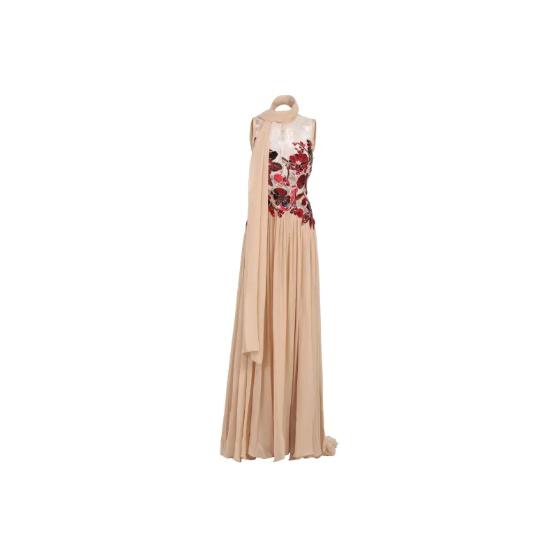 ELIE SAAB SS24 Slip Dresses Women's Lulu Magenta-0
