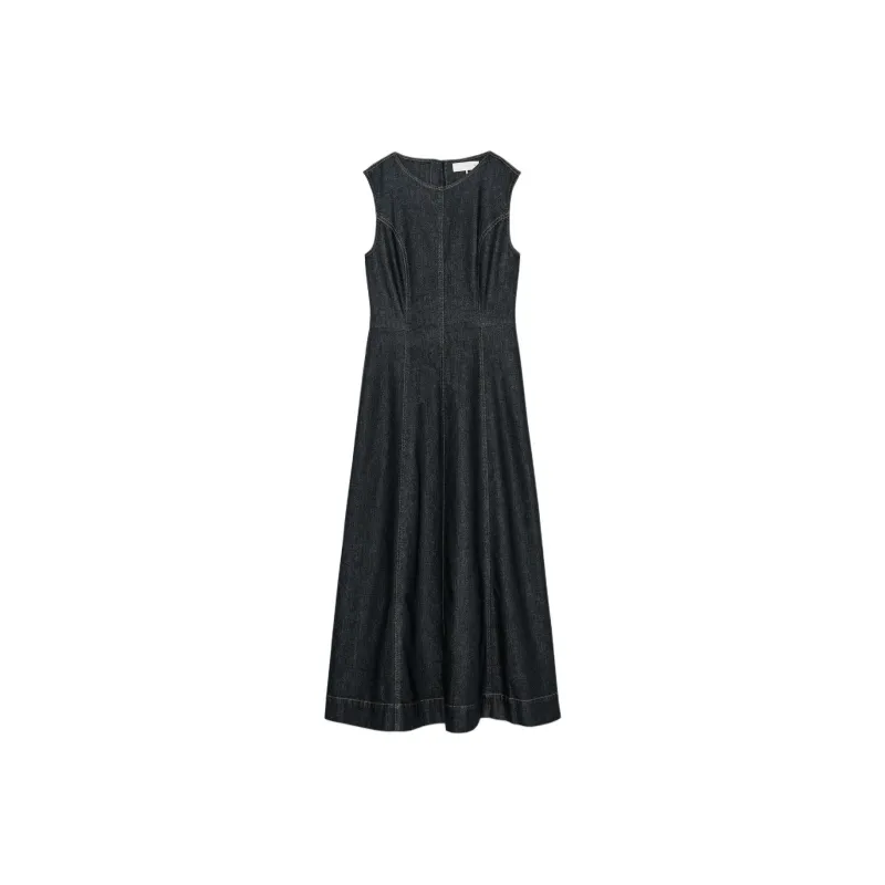 ZARA Sleeveless Dress Women's Blue-0