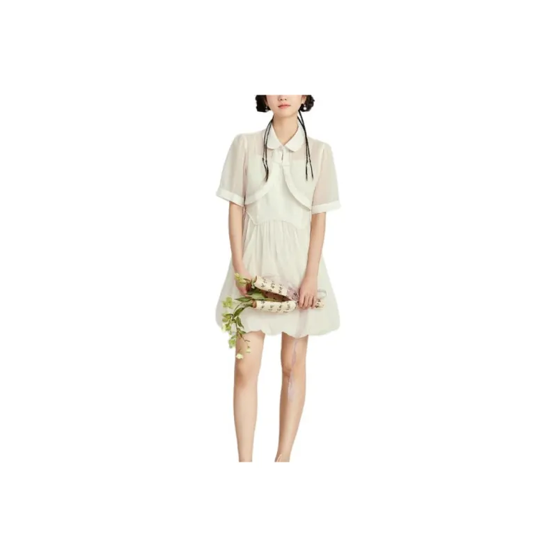 ZIHAN Skirt Set Women's 2 Pack Shirt+Dress-0
