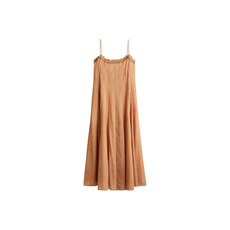 H&M Slip Dress Women's Beige/Snake Skin Pattern-0
