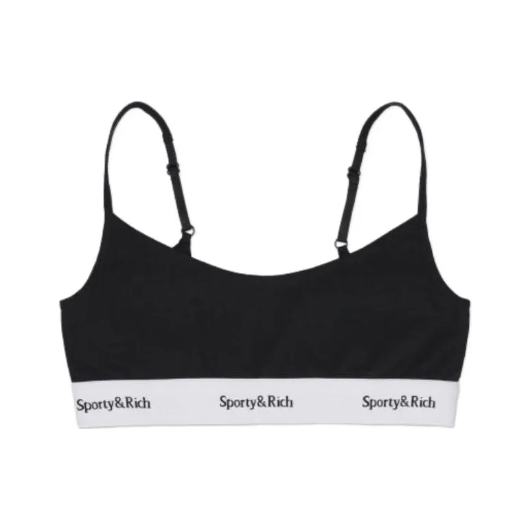 SPORTY & RICH Serif Logo-underband Bra-0