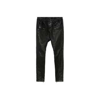 BALMAIN Quilted Leather Trousers