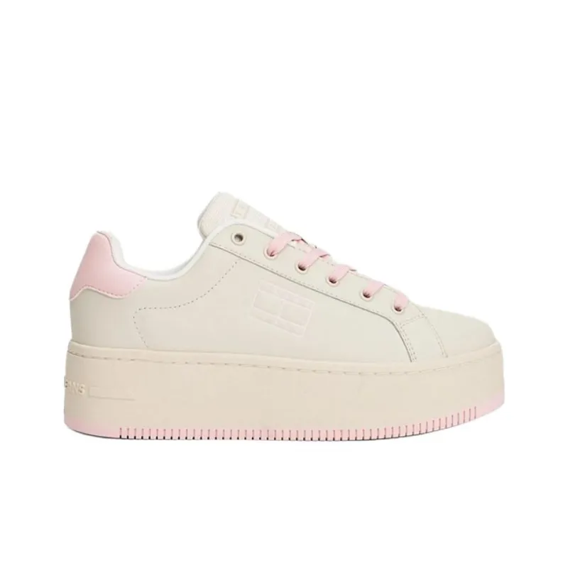 Tommy Hilfiger Trainers Low Top Casual Shoes Women's Light Pink-1