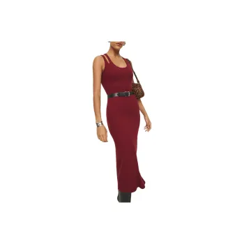 REFORMATION Jules Knit Dress Sleeveless Dress Women's Burgundy