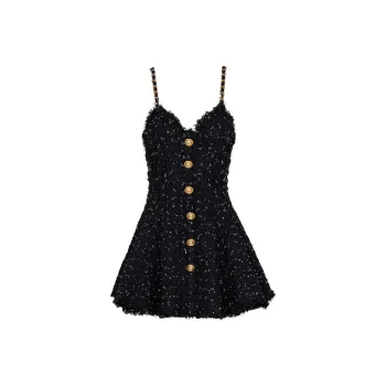 BALMAIN Polka dot Tweed Dress