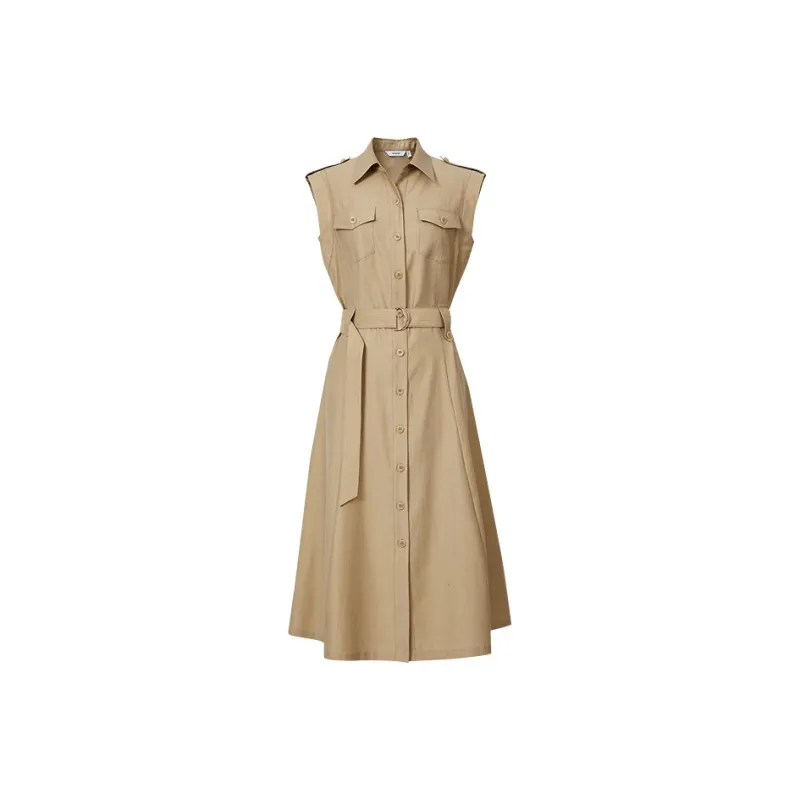 Hopeshow Long Sleeved Dress Women's Khaki 038-0