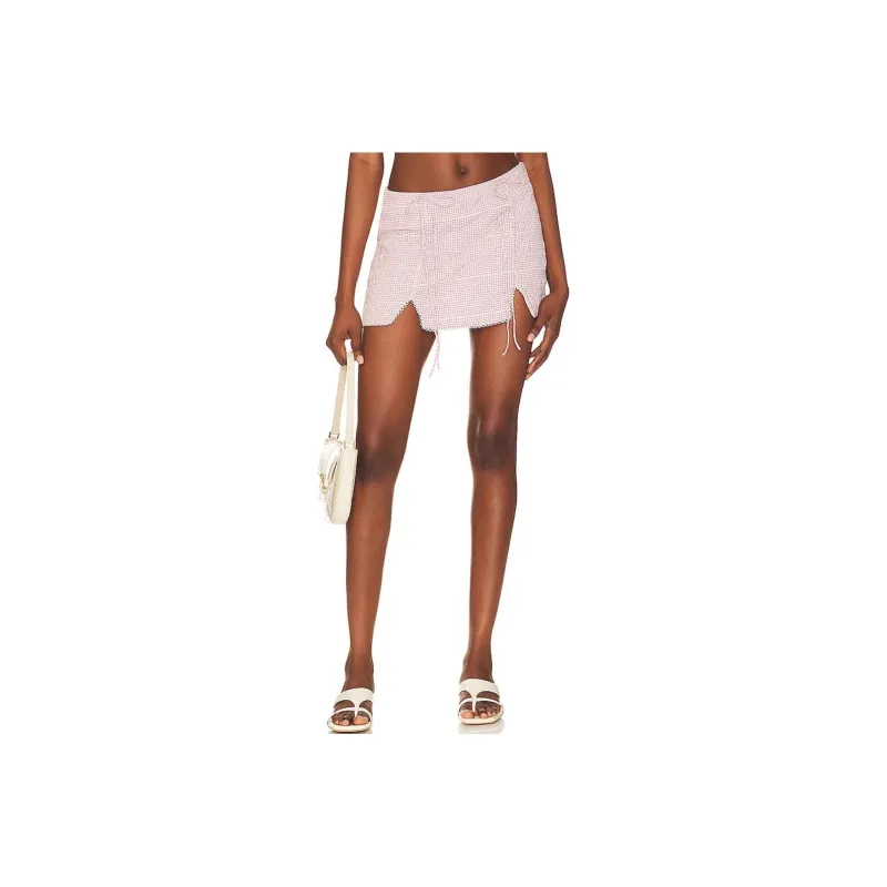 FOR LOVE & LEMONS Casual Short Skirts Women's Pink-0